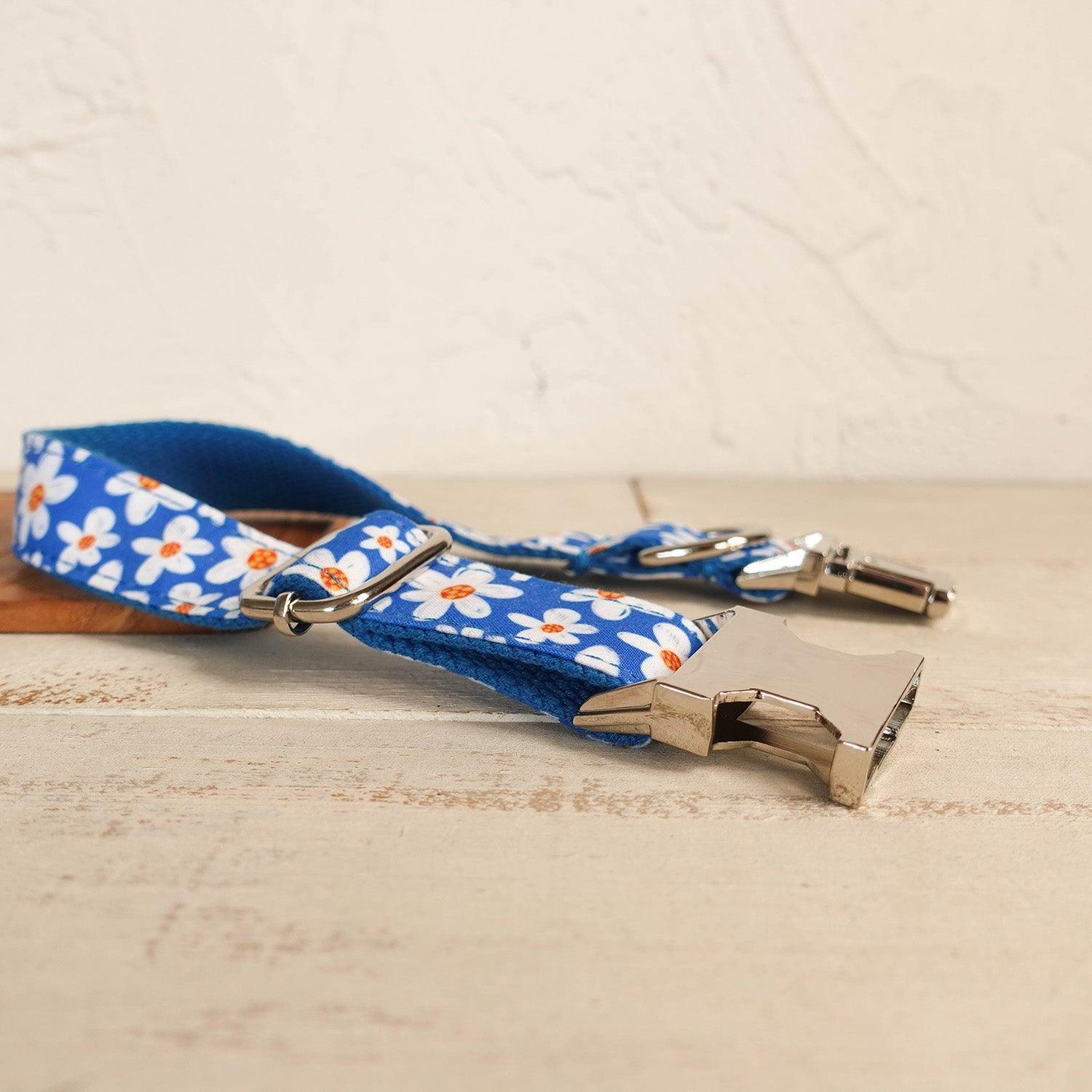 Daisy Blue Personalized Dog Collar Set - iTalkPet