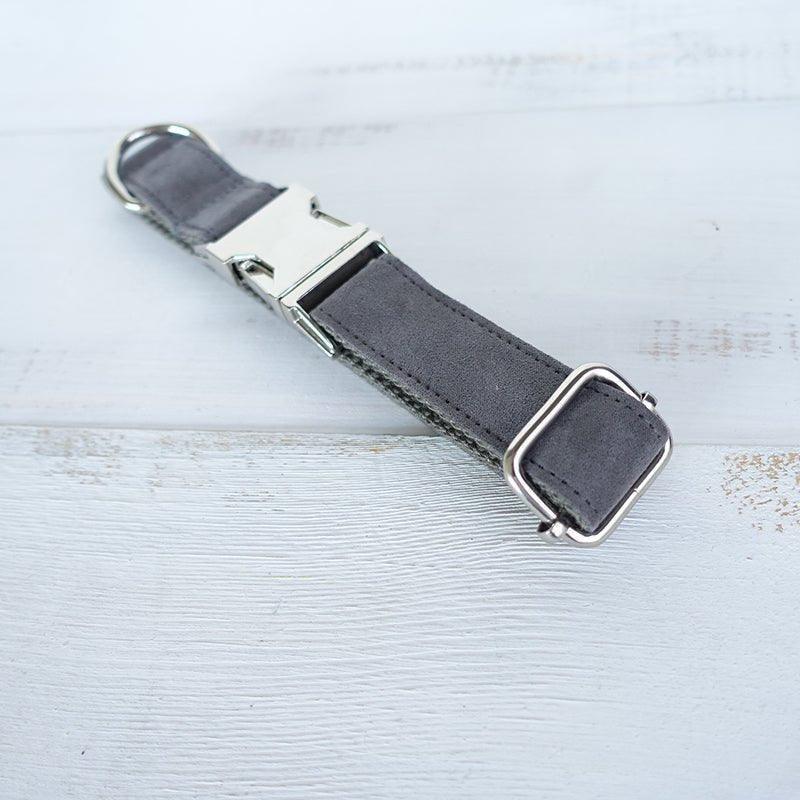 Deep Gray Personalized Dog Collar Set - iTalkPet