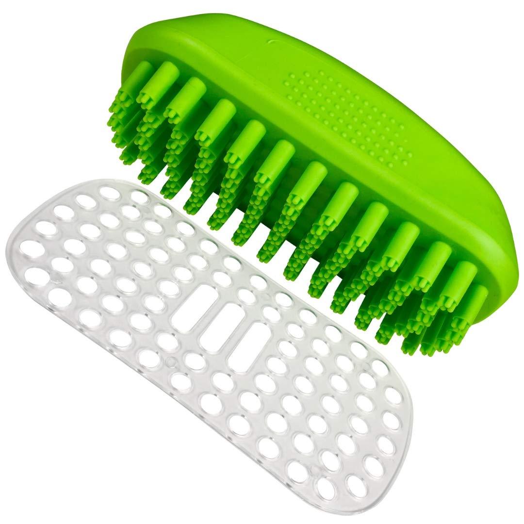 Dog Shampoo Massage Rubber Brush - Easy to Clean Pet Grooming Bath Brush - iTalkPet