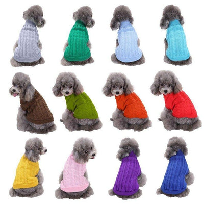 Dog Sweaters Knitted Pet Sweater Warm Dog Sweatshirt Dog Winter Clothes - iTalkPet