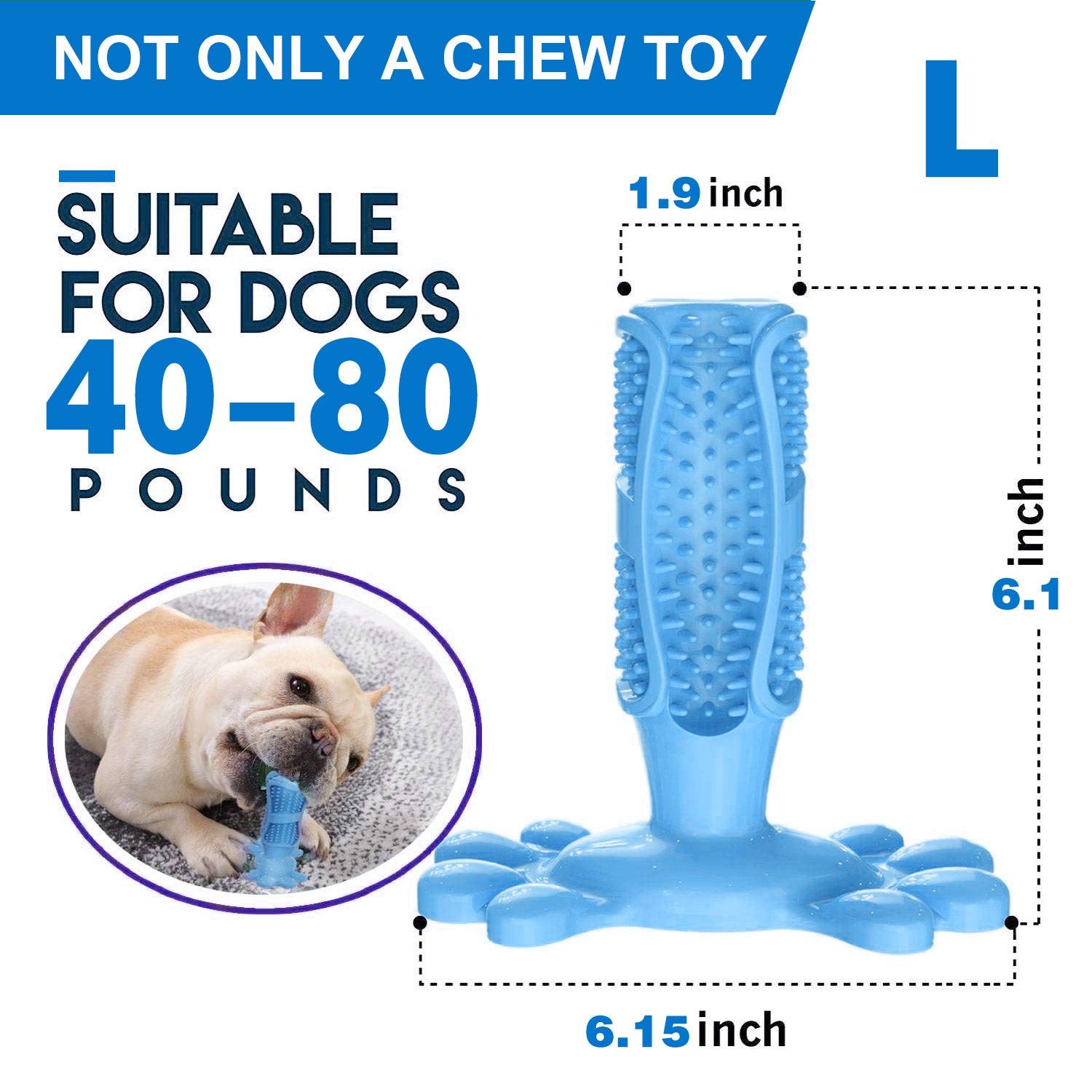 Dog Toothbrush Chew Toys Natural Rubber Dog Tooth Cleaner - iTalkPet