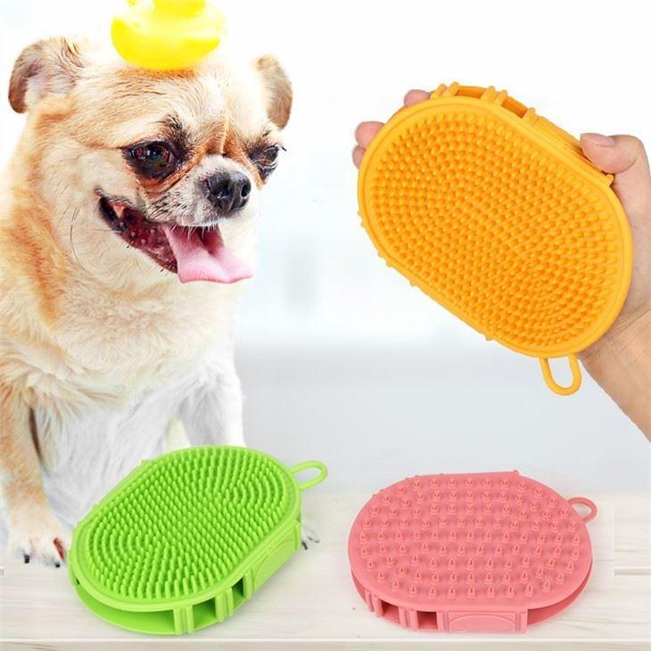 Double Sided TRP Rubber Dog Bath Brush - iTalkPet