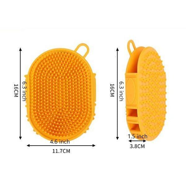 Double Sided TRP Rubber Dog Bath Brush - iTalkPet