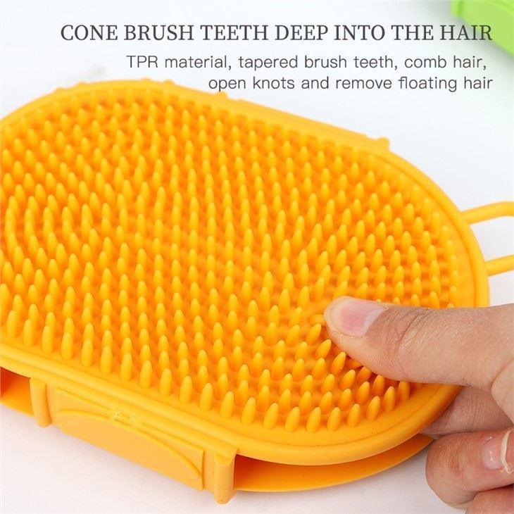 Double Sided TRP Rubber Dog Bath Brush - iTalkPet