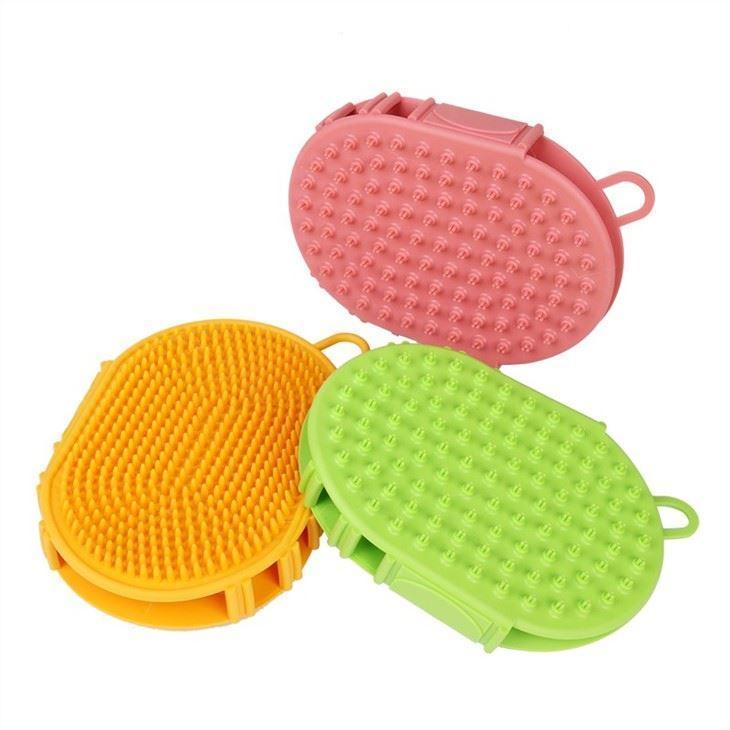 Double Sided TRP Rubber Dog Bath Brush - iTalkPet