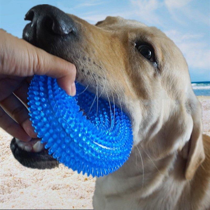 Durable Dog Squeaky Chew Toys Teething Ring Interactive Training Playing Pet Toy - iTalkPet