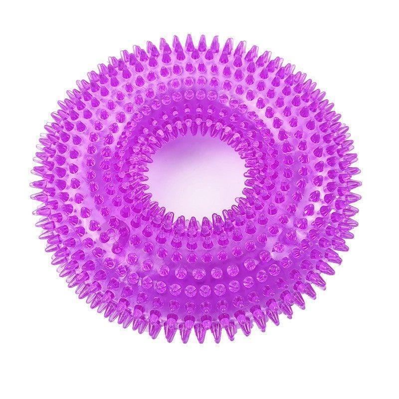 Durable Dog Squeaky Chew Toys Teething Ring Interactive Training Playing Pet Toy - iTalkPet