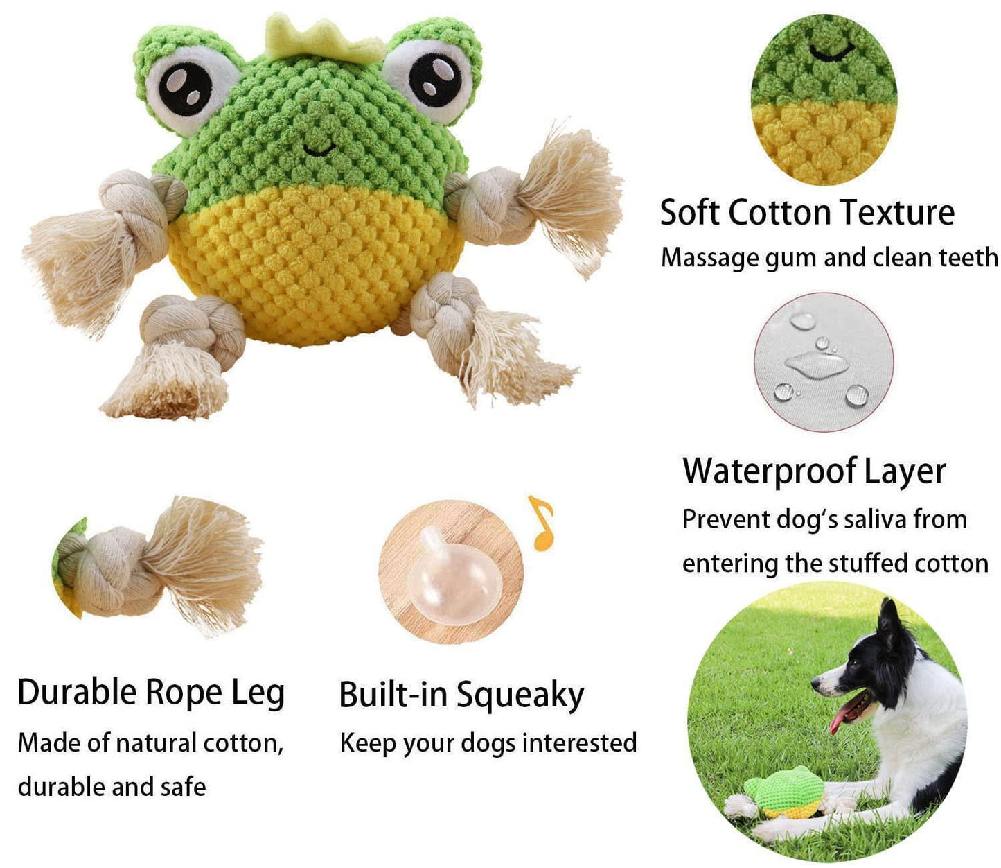 Durable Plush Dog Squeaky Chew Toys with Soft - iTalkPet