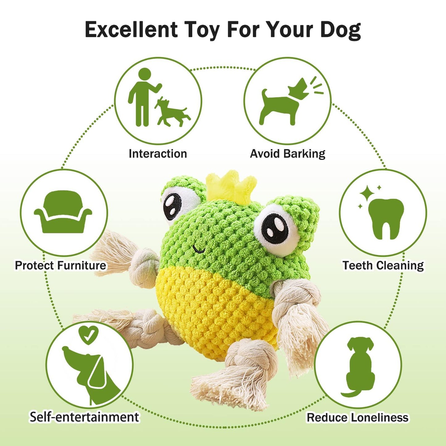 Durable Plush Dog Squeaky Chew Toys with Soft - iTalkPet