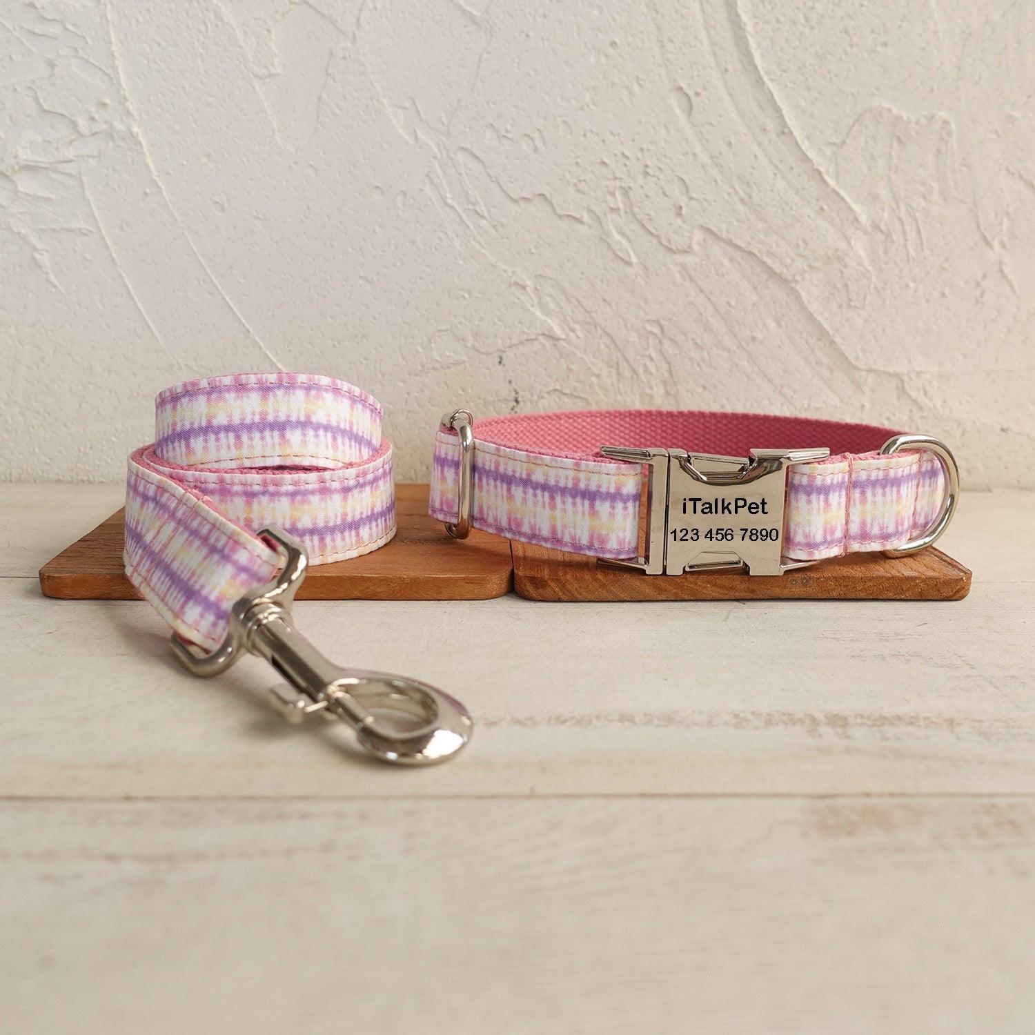Enchanted Pink Personalized Dog Collar Set - iTalkPet
