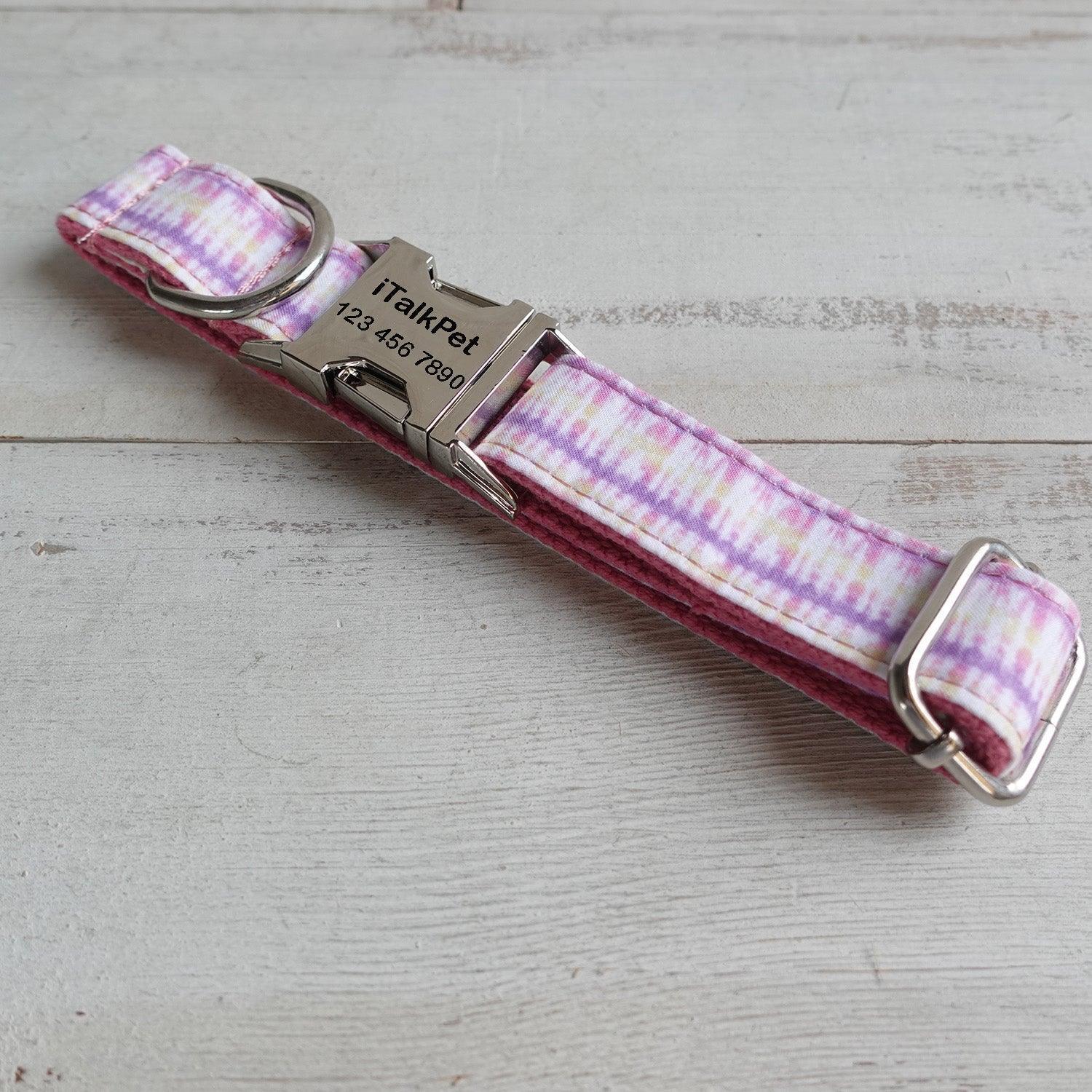 Enchanted Pink Personalized Dog Collar Set - iTalkPet