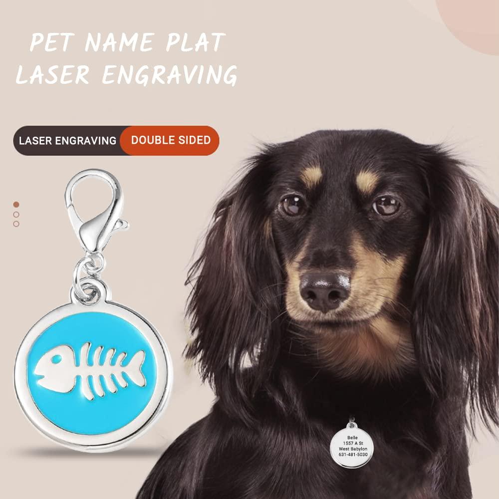 Fish Bone Personalized Pet Dog ID Tag - iTalkPet