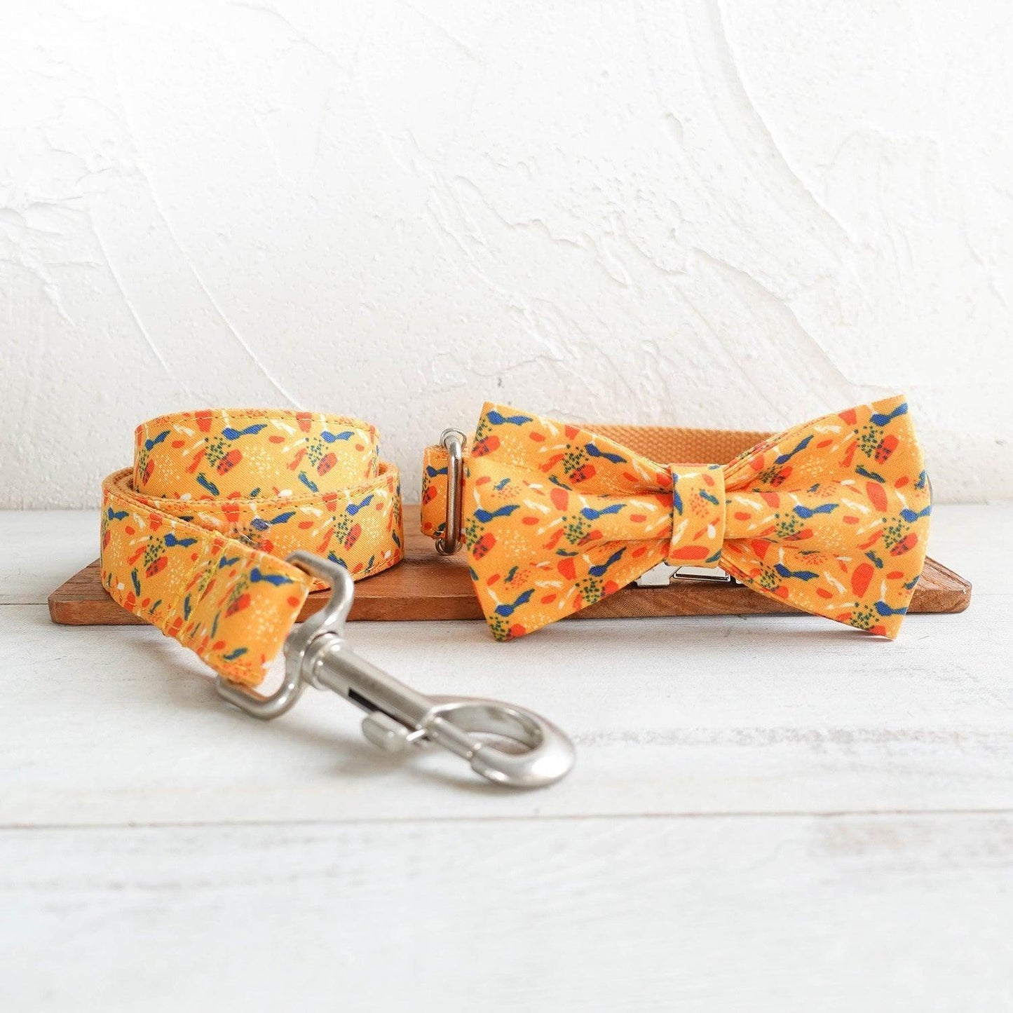 Fish Yellow Personalized Dog Collar Set - iTalkPet