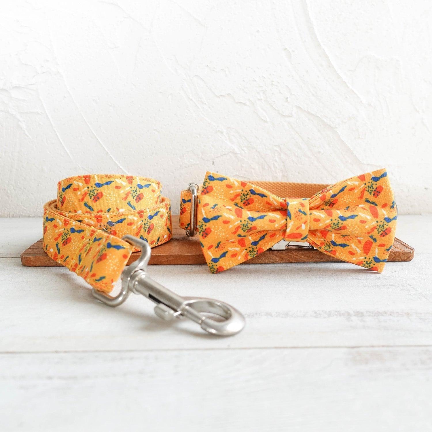 Fish Yellow Personalized Dog Collar Set - iTalkPet