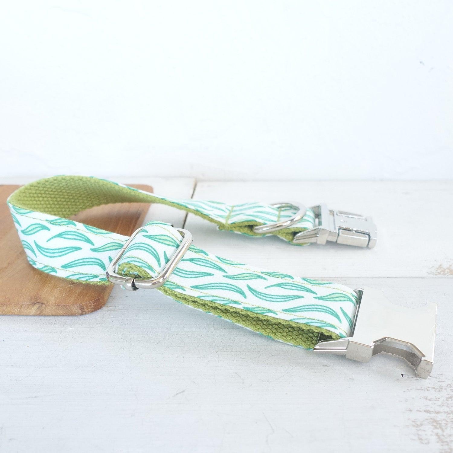 Floating Leaf Personalized Dog Collar Set - iTalkPet