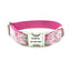 Flower Print Personalized Dog Collar Set - iTalkPet