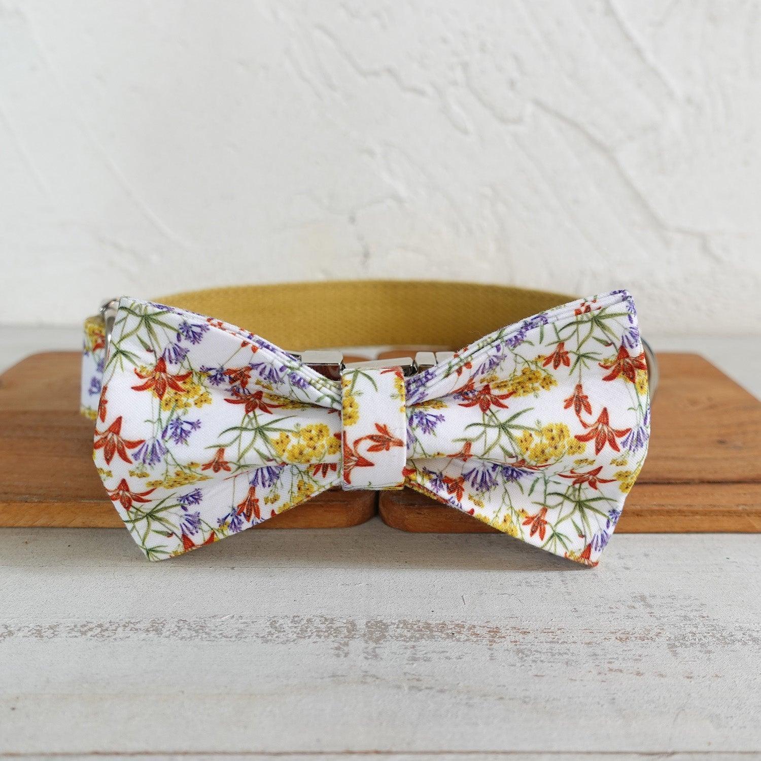 Flower Yellow Personalized Dog Collar Set - iTalkPet