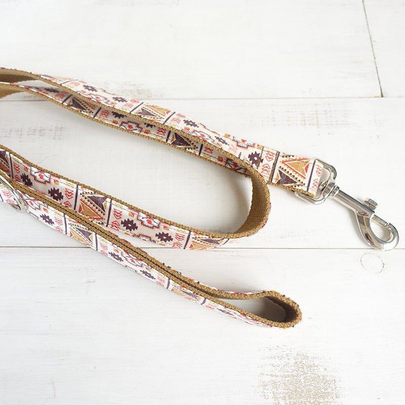 Folk Brown Personalized Dog Collar Set - iTalkPet