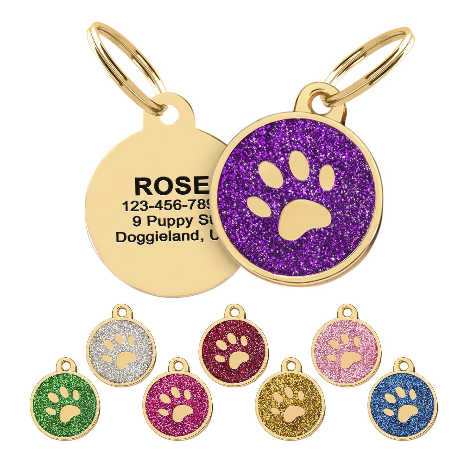 Gold Paw Personalized Pet ID Tag - iTalkPet
