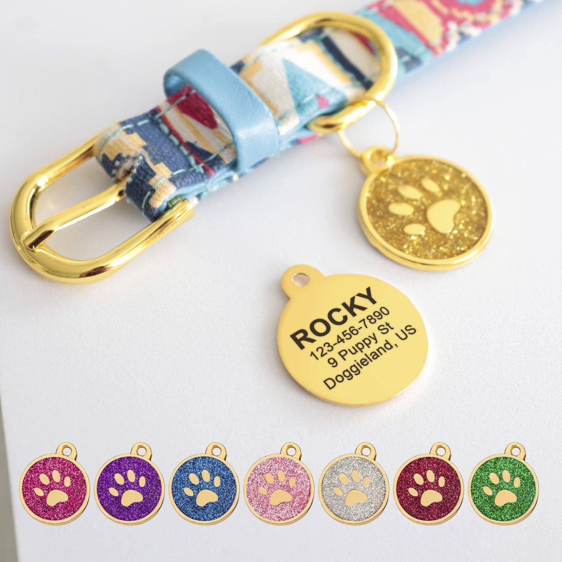 Gold Paw Personalized Pet ID Tag - iTalkPet