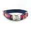 Graffiti Navy Personalized Dog Collar Set - iTalkPet