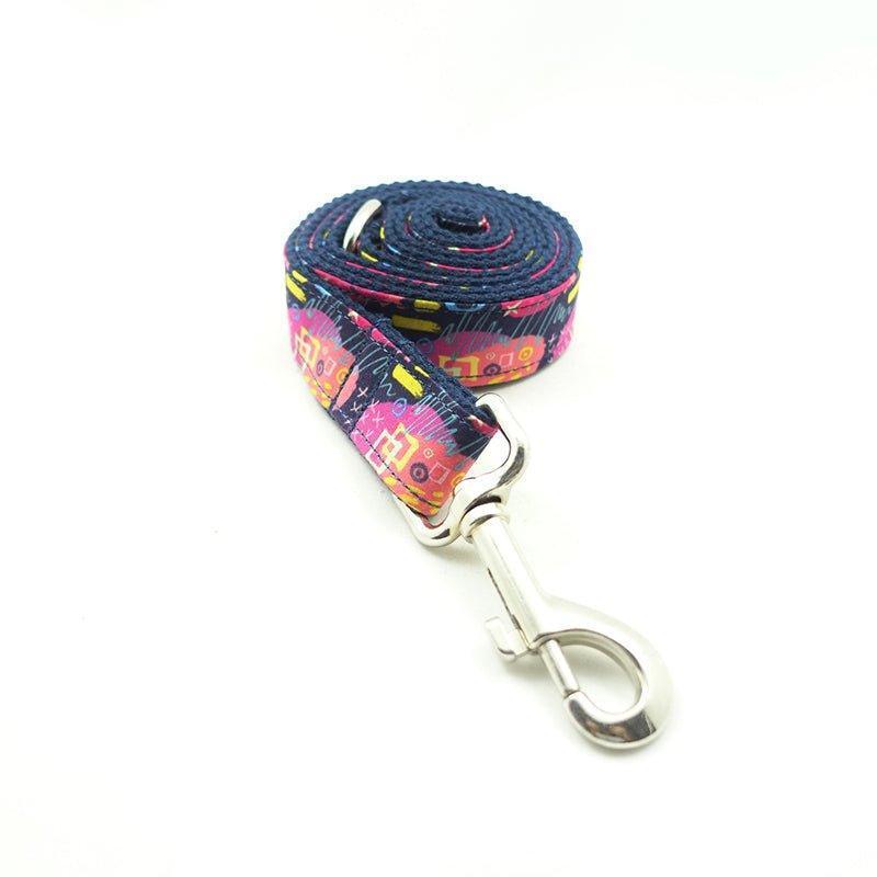 Graffiti Navy Personalized Dog Collar Set - iTalkPet