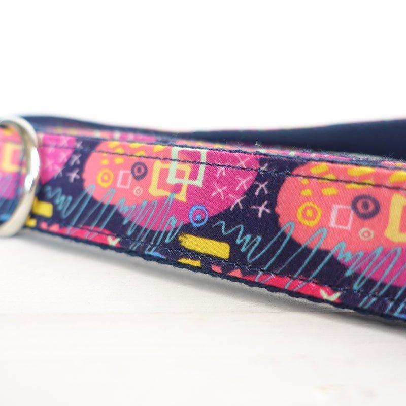 Graffiti Navy Personalized Dog Collar Set - iTalkPet