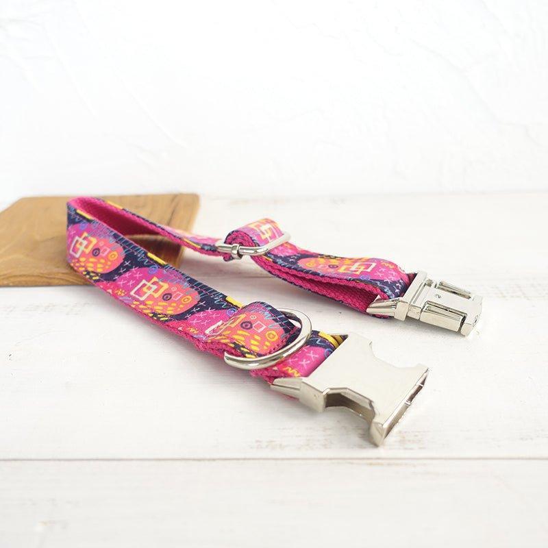 Graffiti Pink Personalized Dog Collar Set - iTalkPet