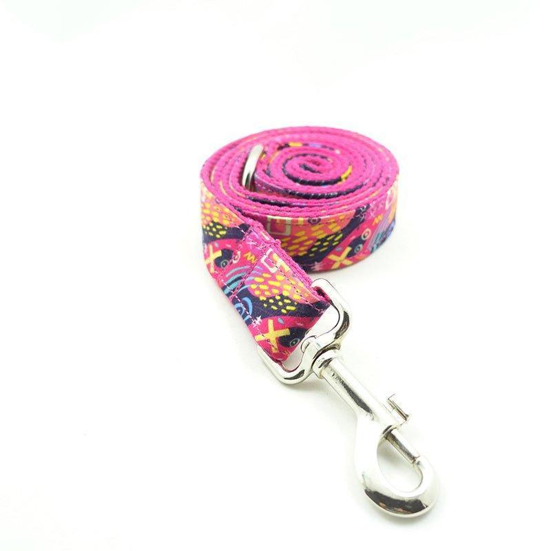 Graffiti Pink Personalized Dog Collar Set - iTalkPet