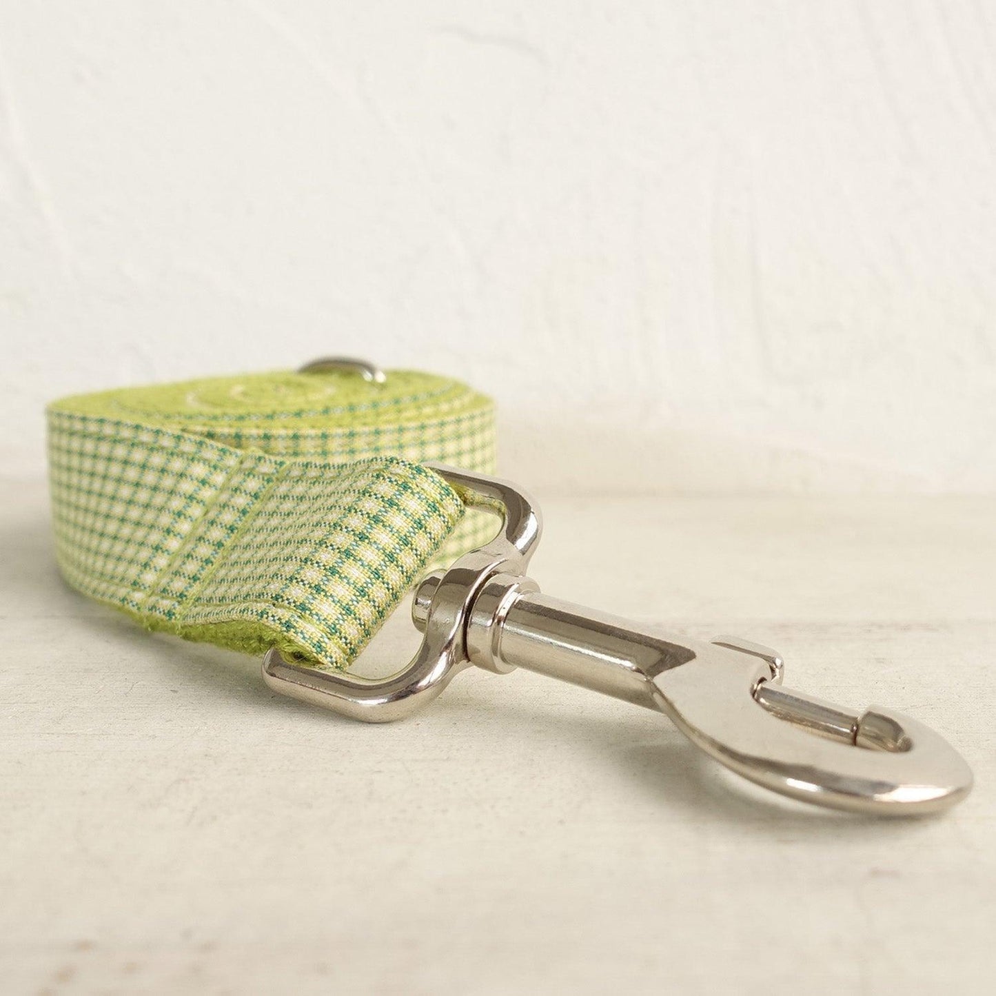 Green Plaid Personalized Dog Collar Set - iTalkPet