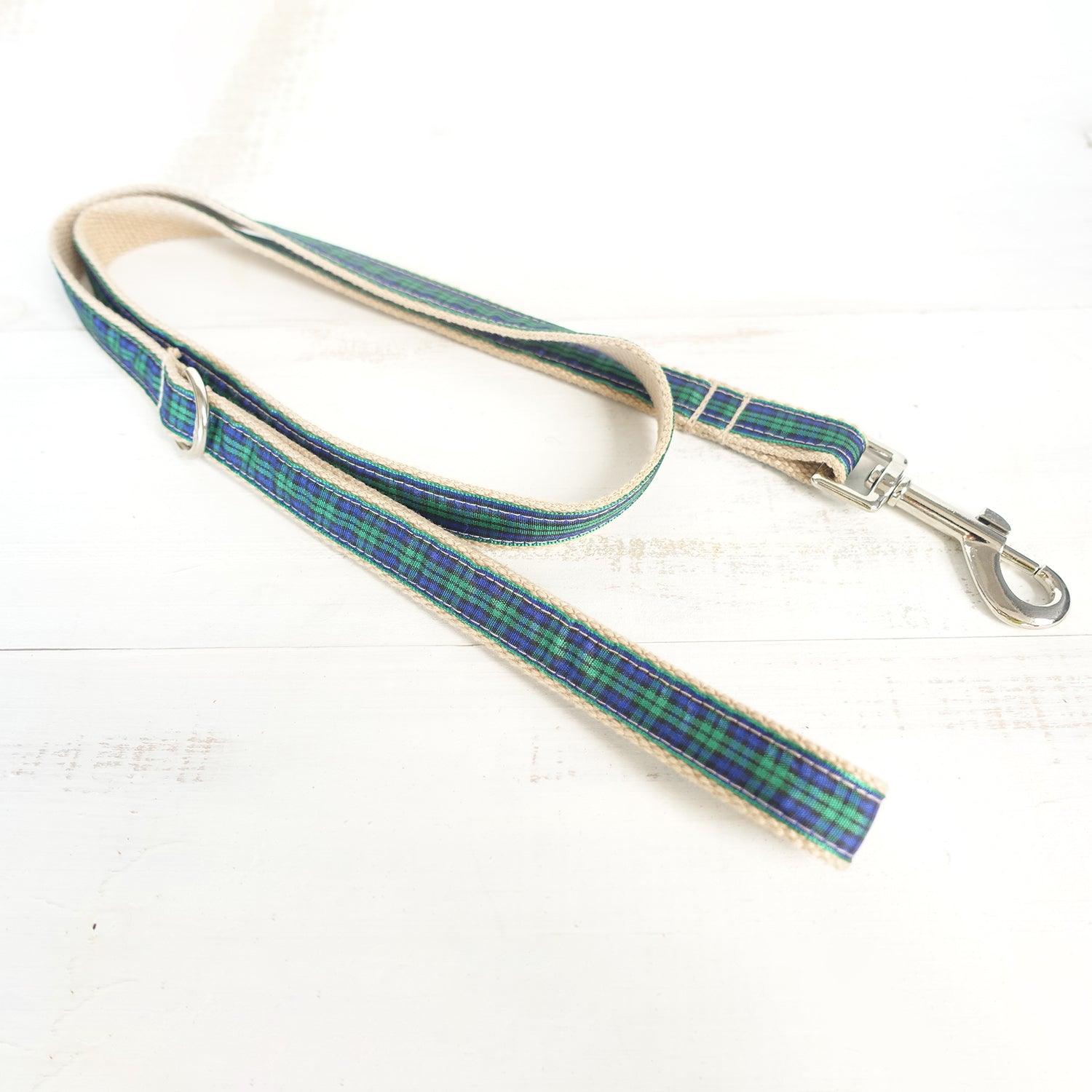 Green Stripe Soft Personalized Dog Collar Set - iTalkPet