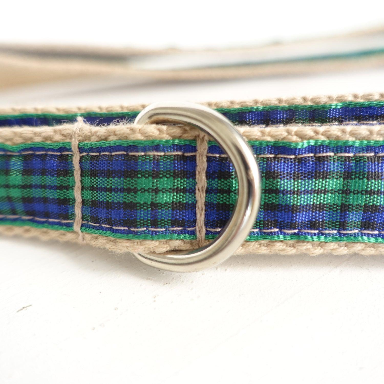 Green Stripe Soft Personalized Dog Collar Set - iTalkPet