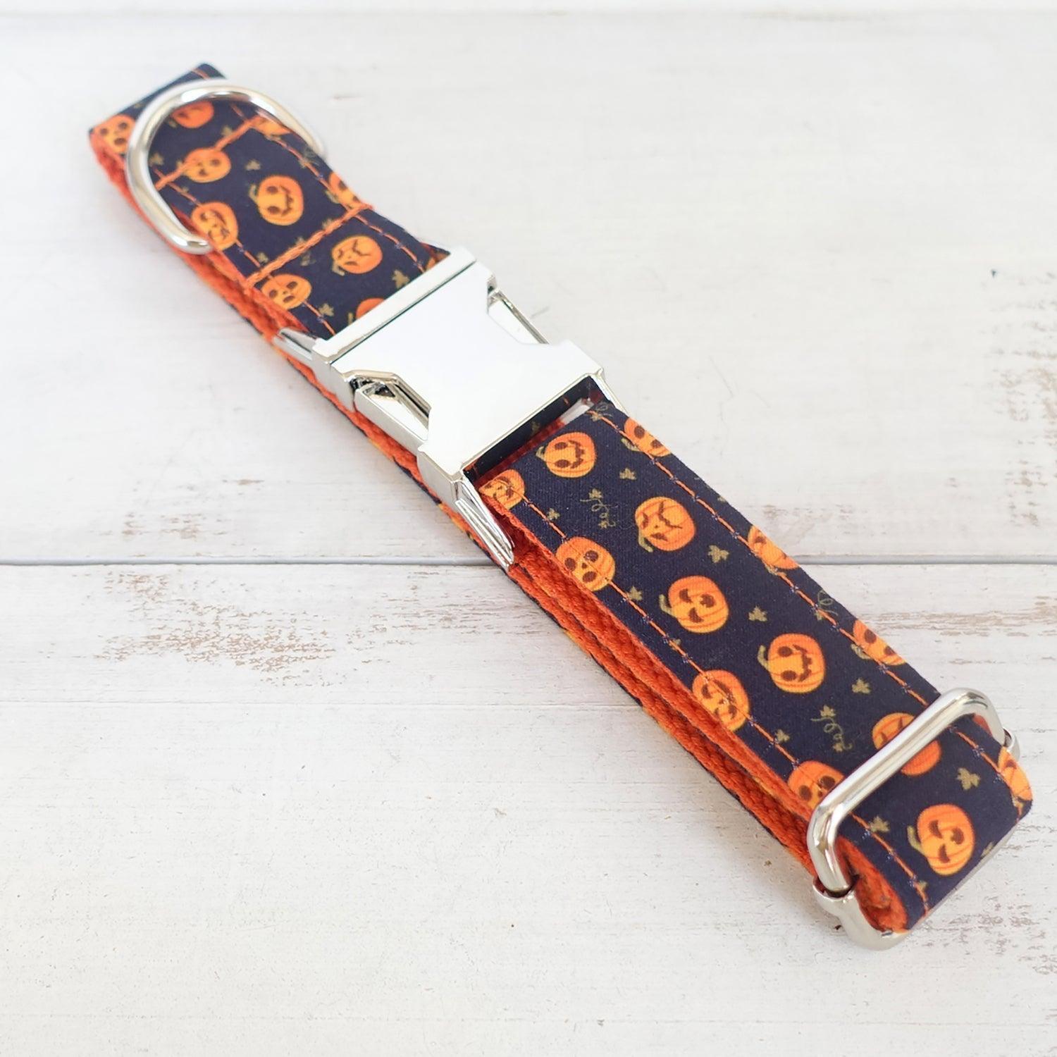 Helloween Pumpkin Personalized Dog Collar Set - iTalkPet