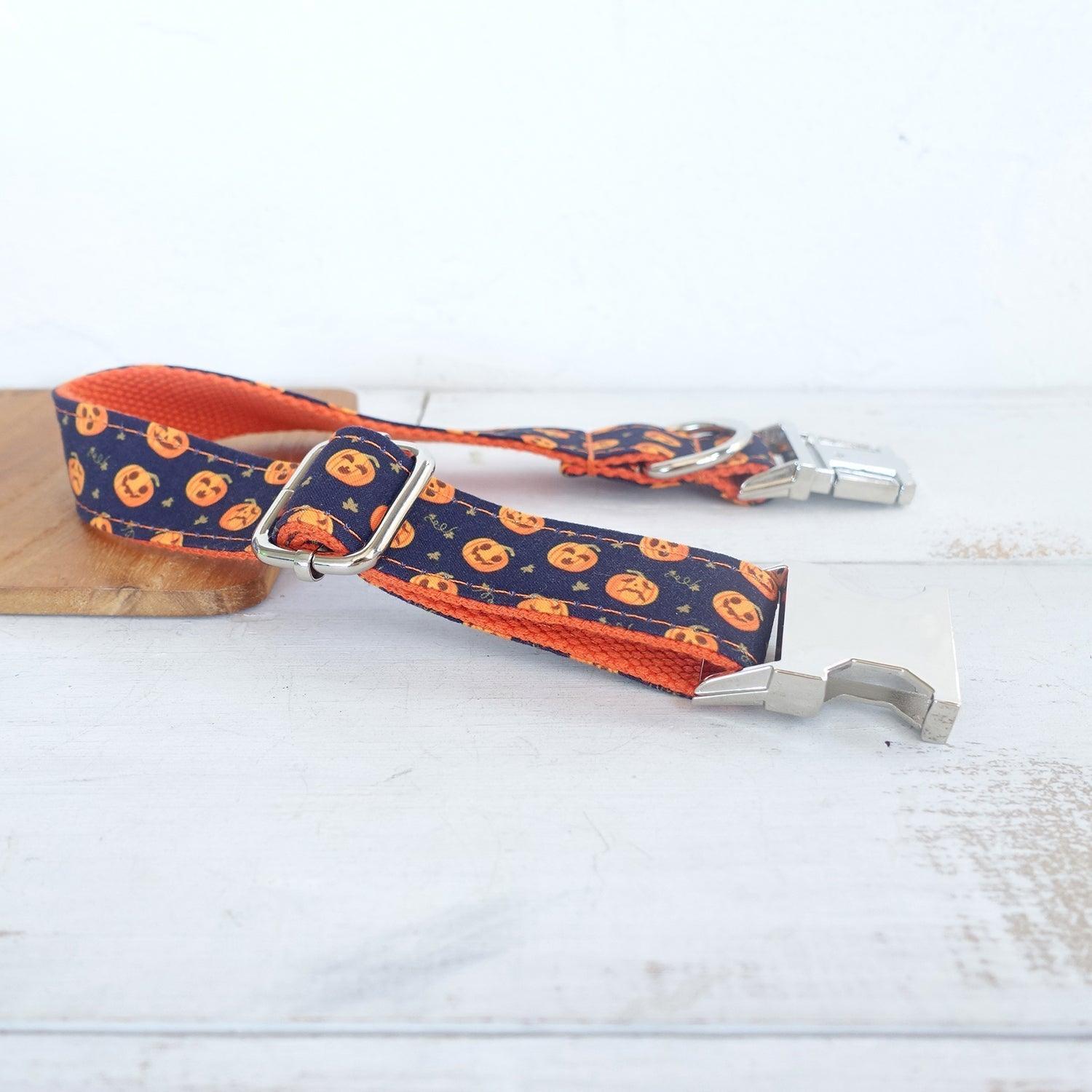 Helloween Pumpkin Personalized Dog Collar Set - iTalkPet