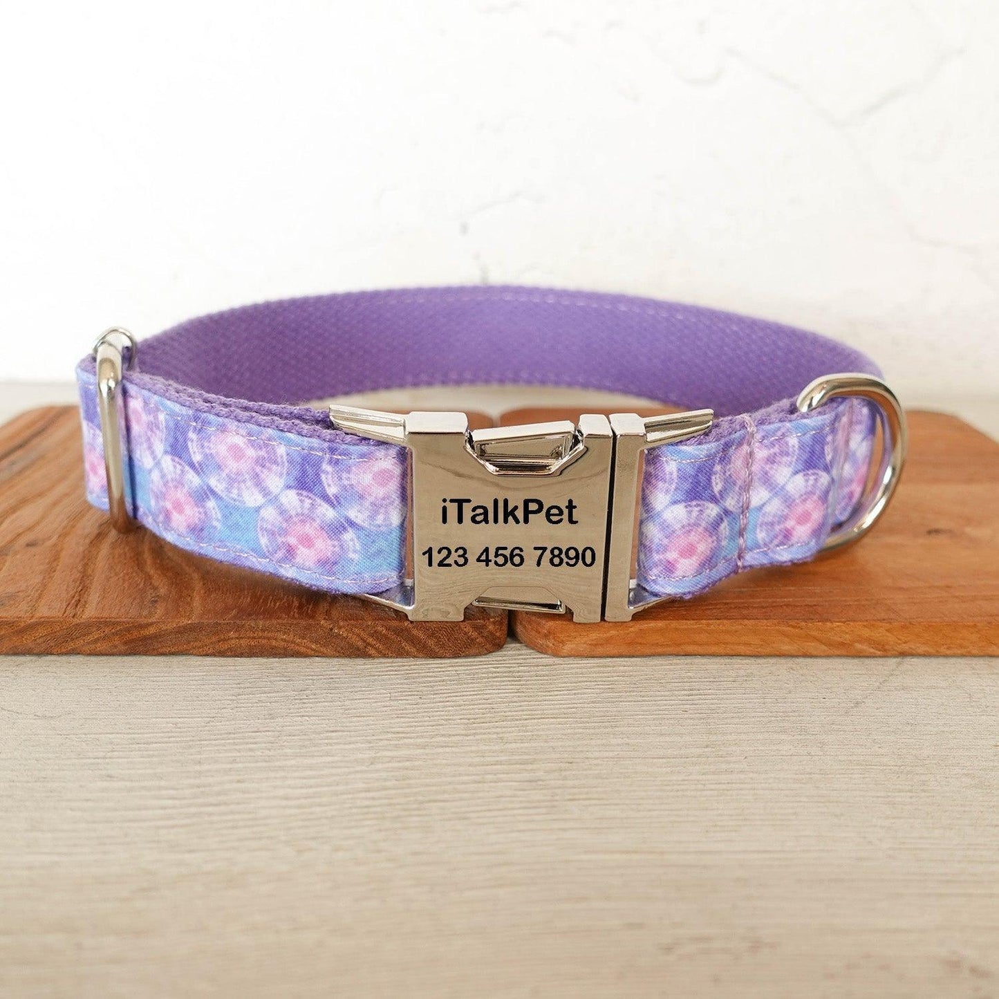 Jellyfish Purple Personalized Dog Collar Set - iTalkPet