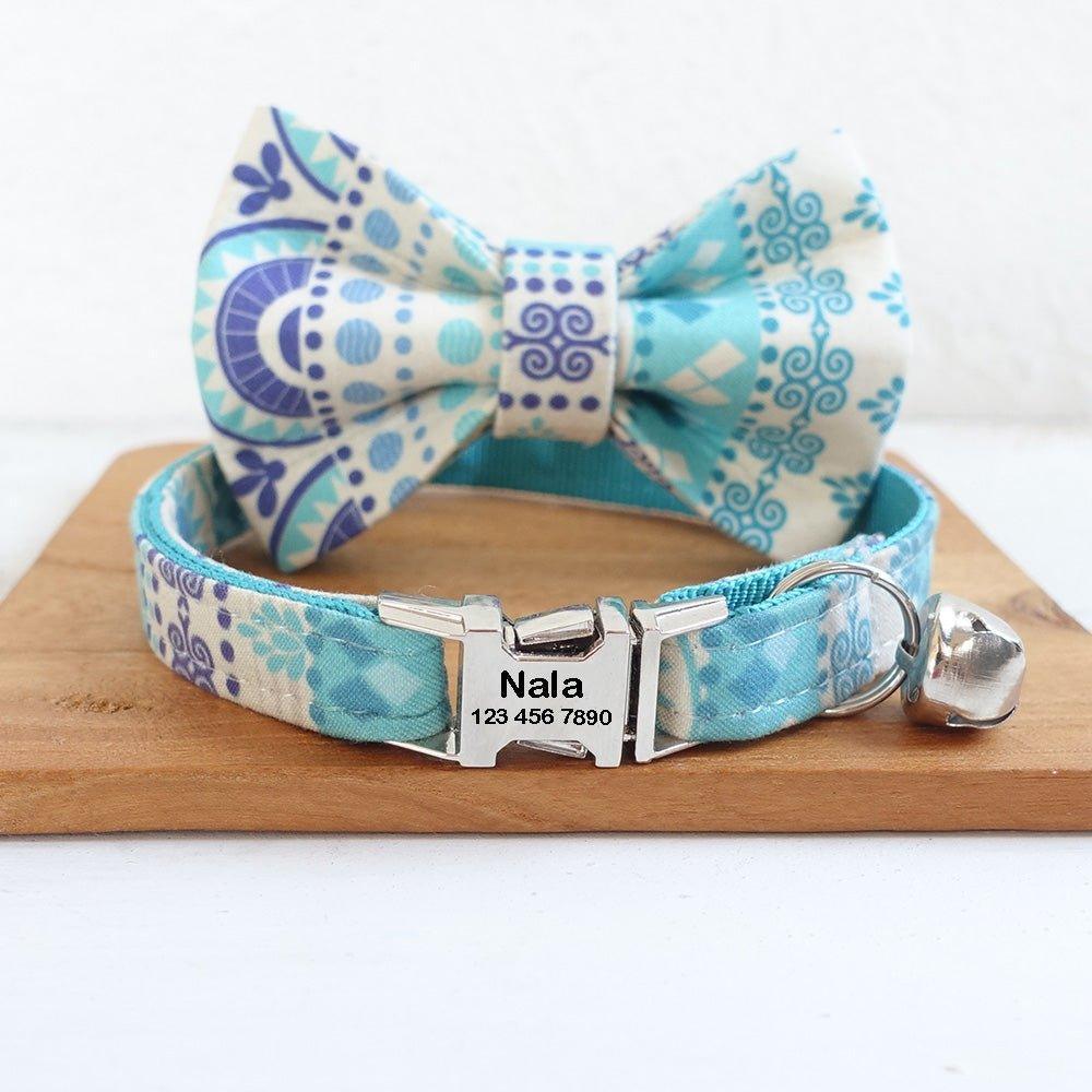 National Adjustable Personalized Cat Collar With Bell - iTalkPet