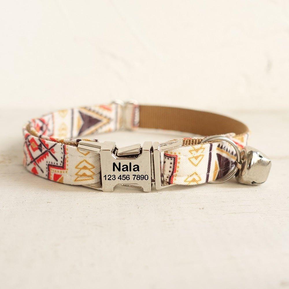 National Adjustable Personalized Cat Collar With Bell - iTalkPet