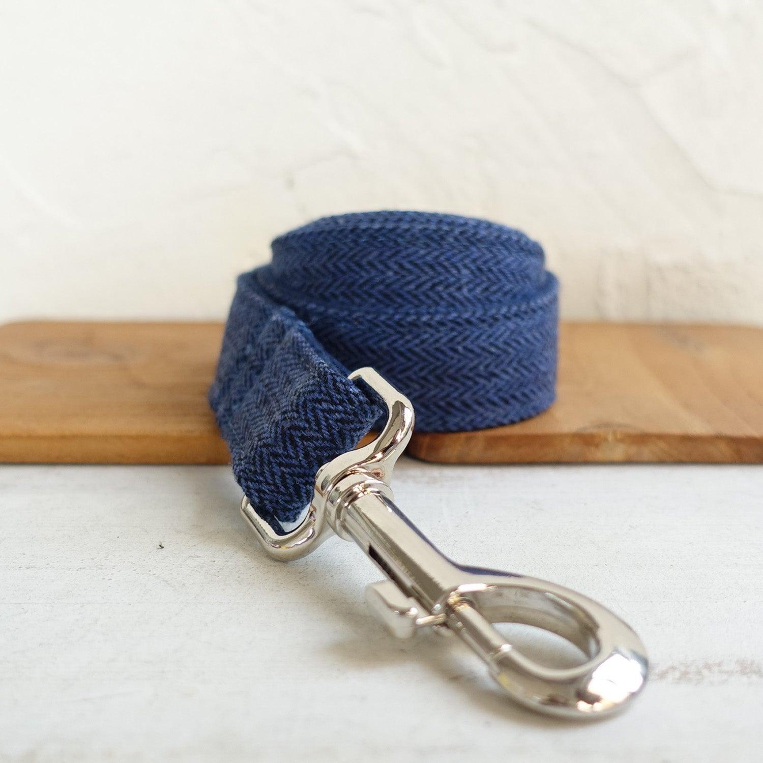 Navy Suit Personalized Dog Collar Set - iTalkPet