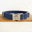 Navy Suit Personalized Dog Collar Set - iTalkPet