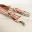 Orange Pink Plaid Personalized Dog Collar Set - iTalkPet
