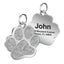 Paw Print Stainless Personalized Dog Tag - iTalkPet