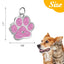 Paw Print Stainless Personalized Dog Tag - iTalkPet