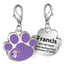 Paw Shape Personalized Pet ID Tag with Crystals - iTalkPet