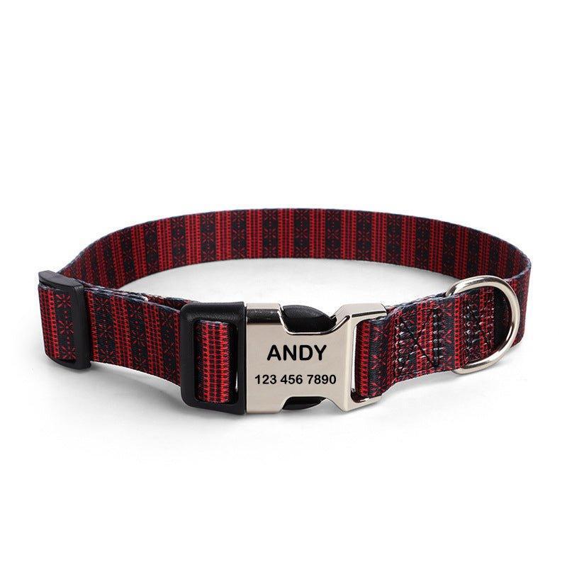 Personalized Colorful Custom Dog Collar with Engraved ID Name and Phone Number - iTalkPet