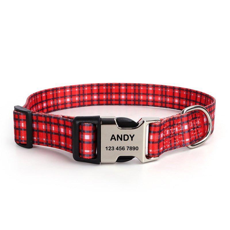 Personalized Colorful Custom Dog Collar with Engraved ID Name and Phone Number - iTalkPet