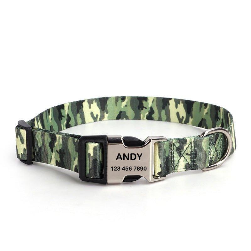 Personalized Colorful Custom Dog Collar with Engraved ID Name and Phone Number - iTalkPet