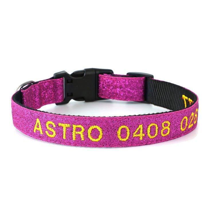 Personalized Dog Collar Custom Embroidered with Pet Name and Phone Number - iTalkPet