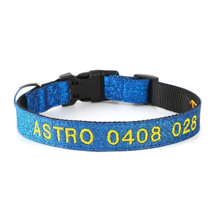 Personalized Dog Collar Custom Embroidered with Pet Name and Phone Number - iTalkPet