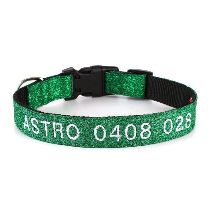 Personalized Dog Collar Custom Embroidered with Pet Name and Phone Number - iTalkPet