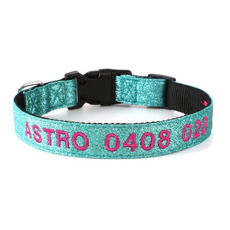 Personalized Dog Collar Custom Embroidered with Pet Name and Phone Number - iTalkPet